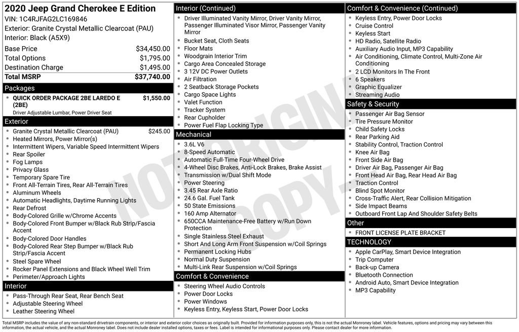 Used 2020 Jeep Grand Cherokee Laredo image 2