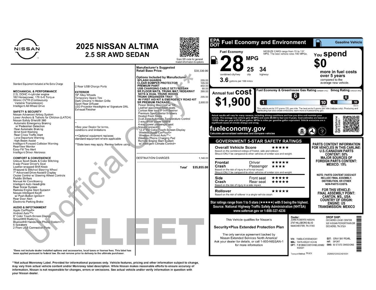 Certified 2025 Nissan Altima 2.5 SR w/ SR Premium Package AWD/4WD image 34