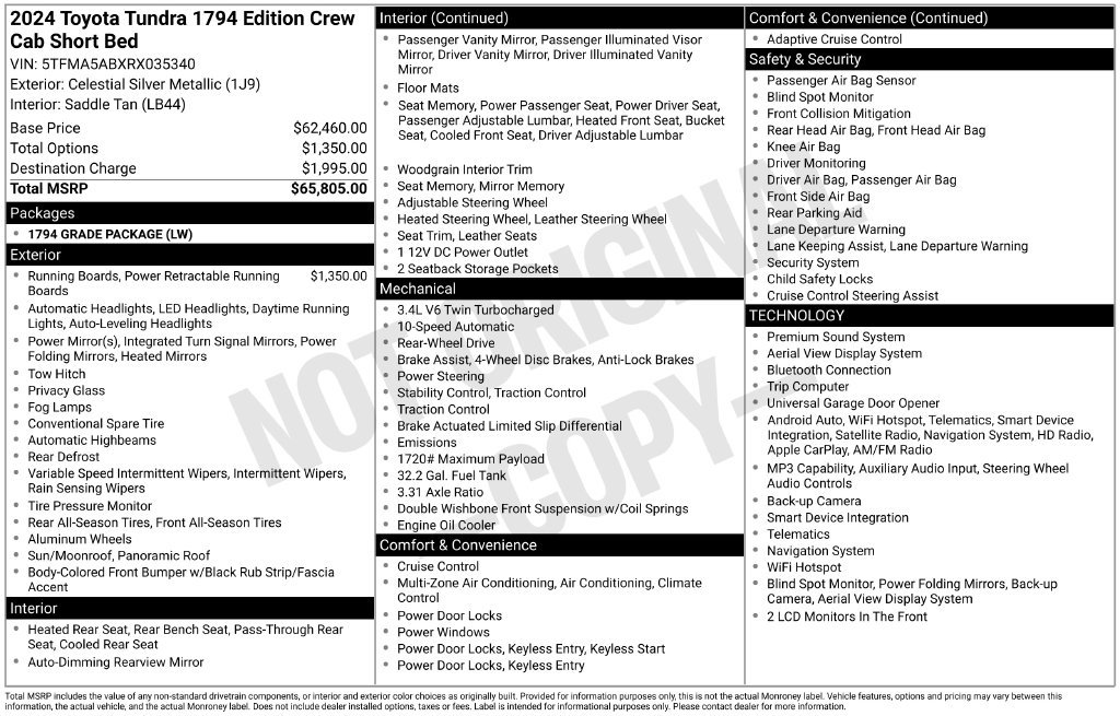 Used 2024 Toyota Tundra 1794 Edition RWD image 30