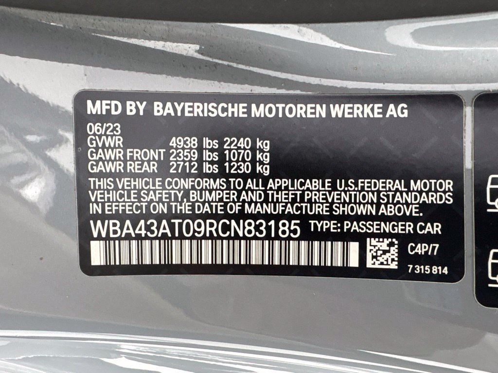 Certified 2024 BMW 430i xDrive Convertible w/ M Sport Package AWD/4WD image 12