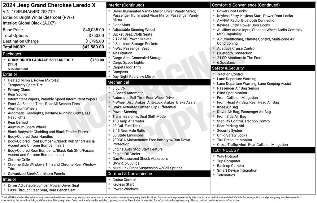 Used 2024 Jeep Grand Cherokee Laredo X image 14