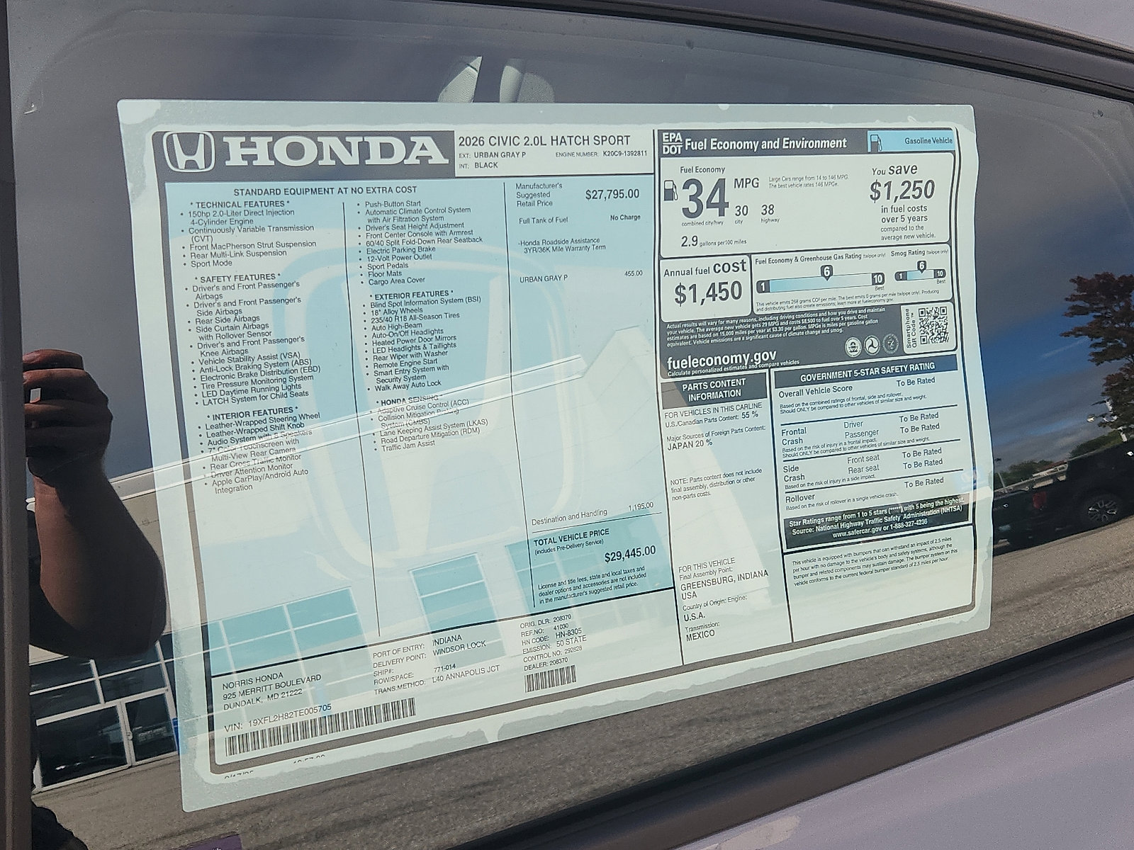 New 2026 Honda Civic Sport image 17