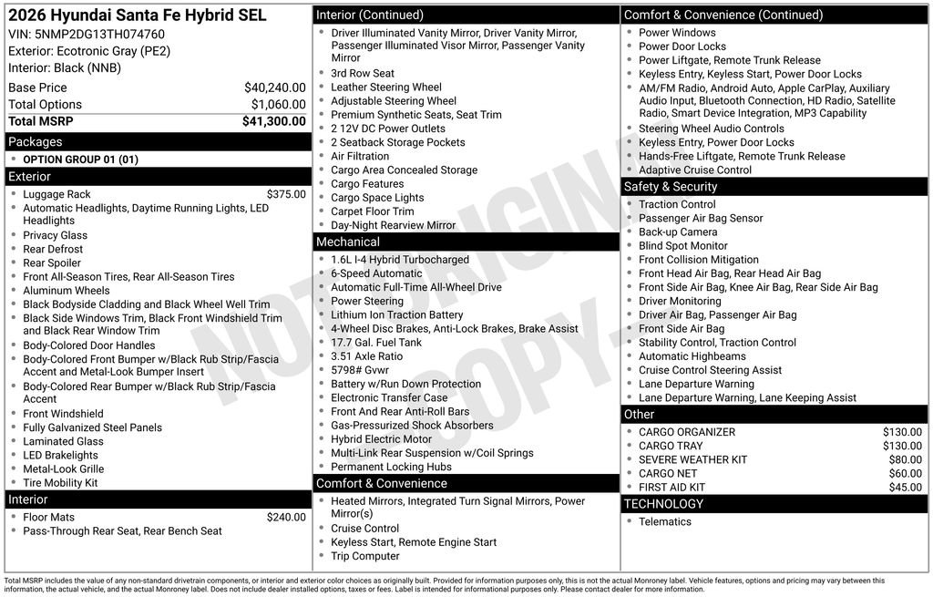 New 2026 Hyundai Santa Fe SEL image 43