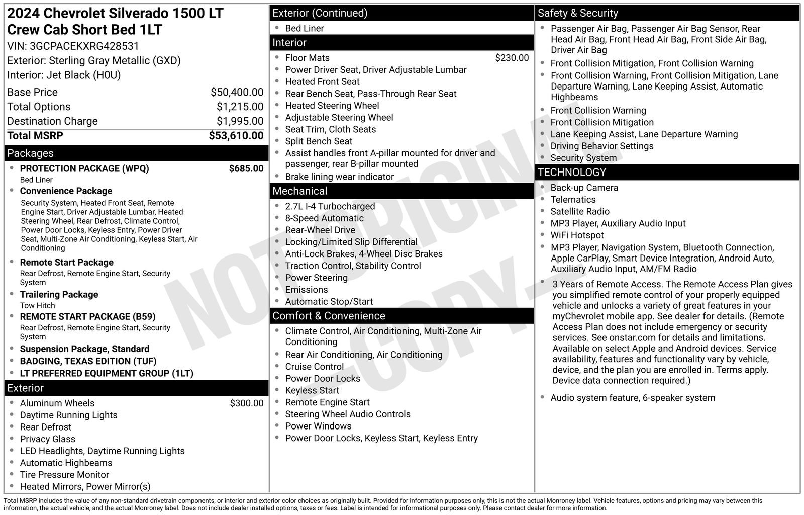 Used 2024 Chevrolet Silverado 1500 LT w/ Protection Package RWD image 19