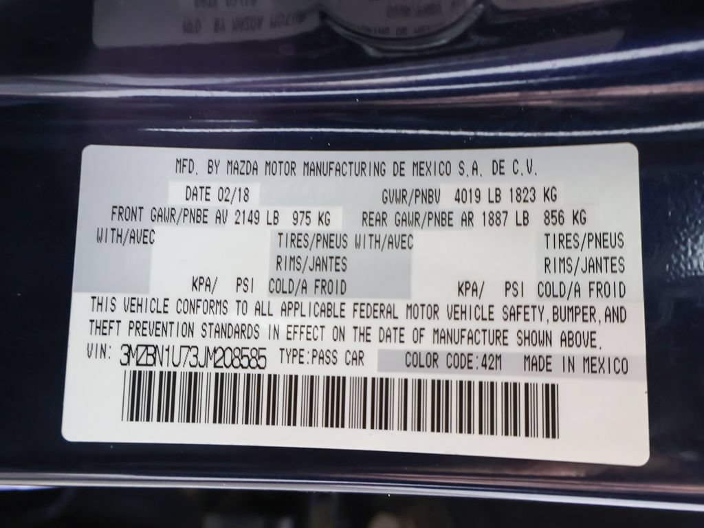 Used 2018 MAZDA MAZDA3 Sport w/ Preferred Equipment Package FWD image 45
