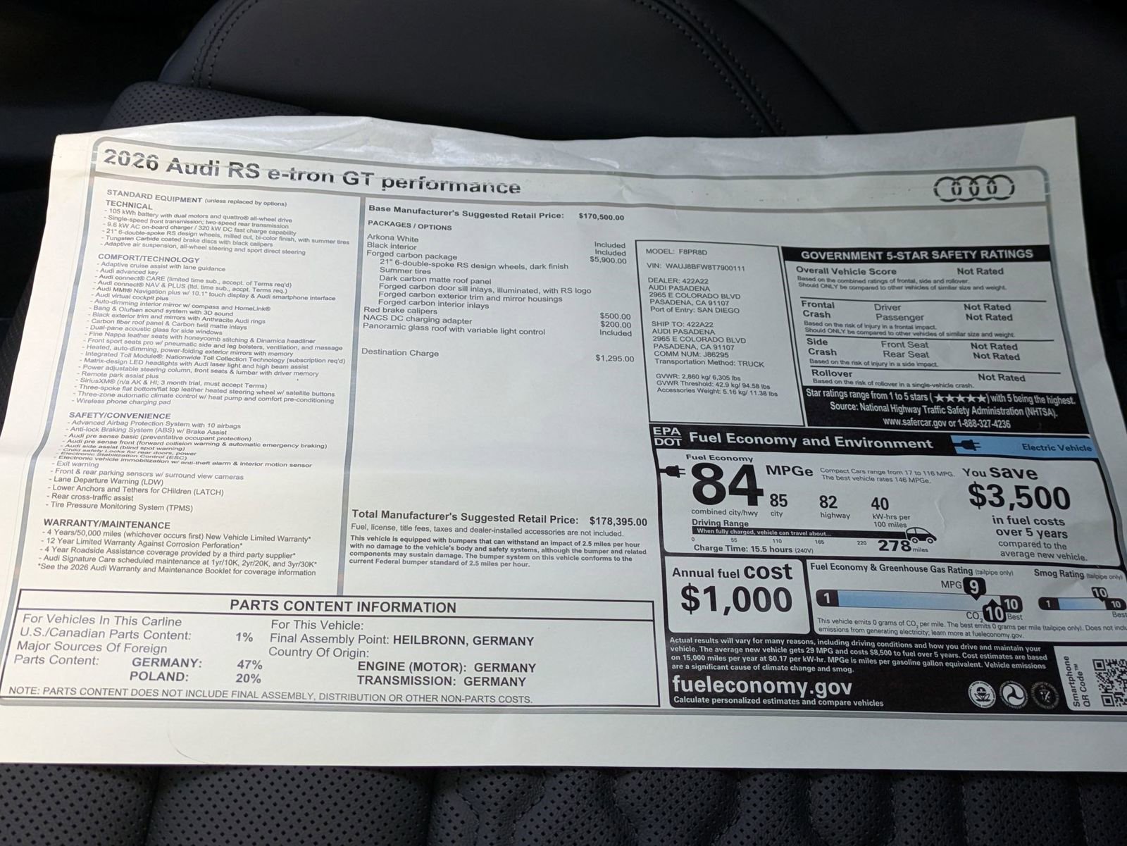 New 2026 Audi RS e-tron GT performance image 18