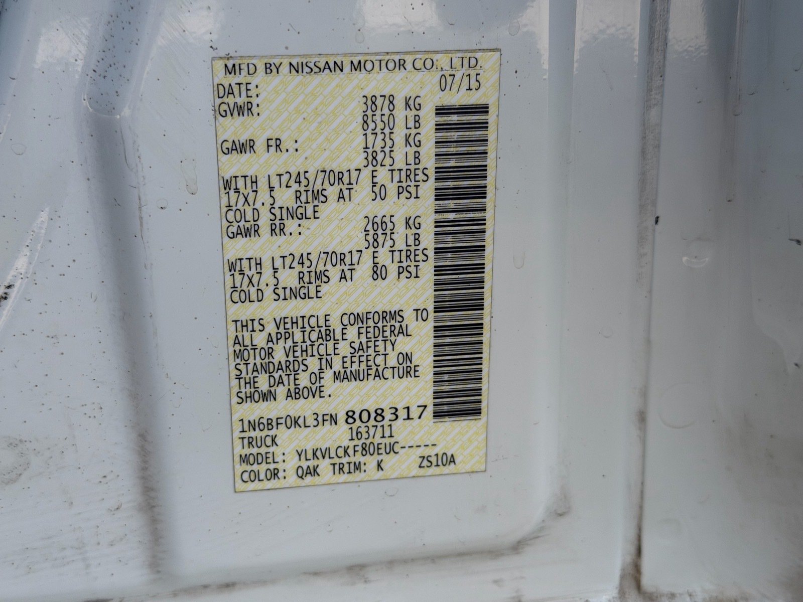 Used 2015 Nissan NV 1500 S w/ Power Package RWD image 13