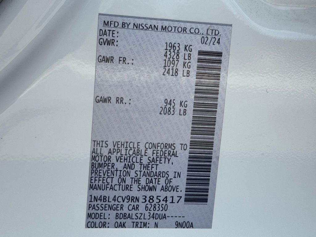 Certified 2024 Nissan Altima 2.5 SR FWD image 34