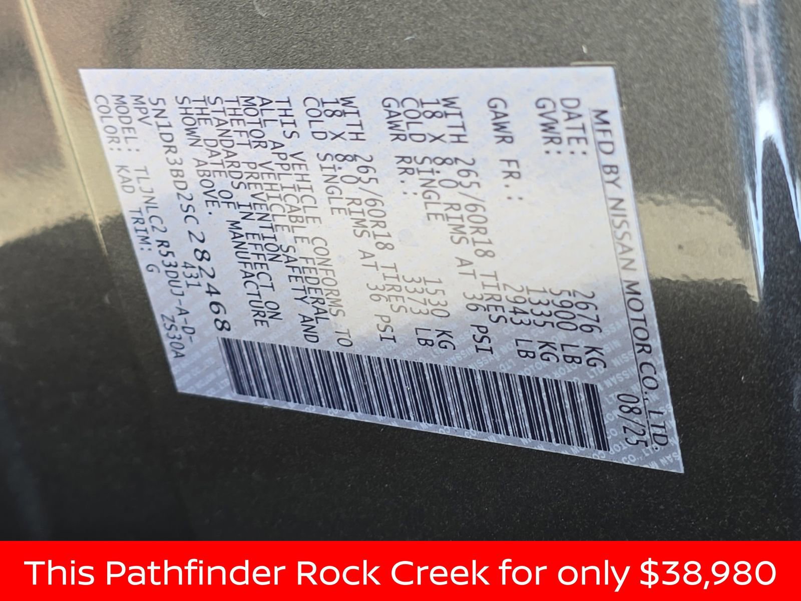 Used 2025 Nissan Pathfinder Rock Creek image 43