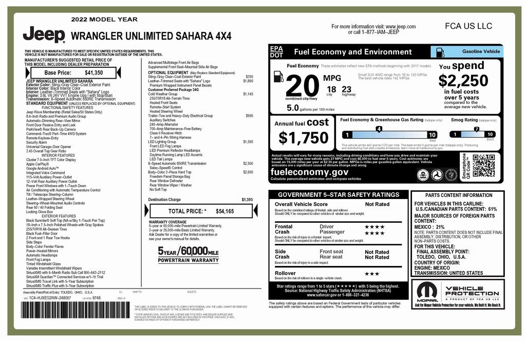 Certified 2022 Jeep Wrangler Unlimited Sahara w/ LED Lighting Group image 4