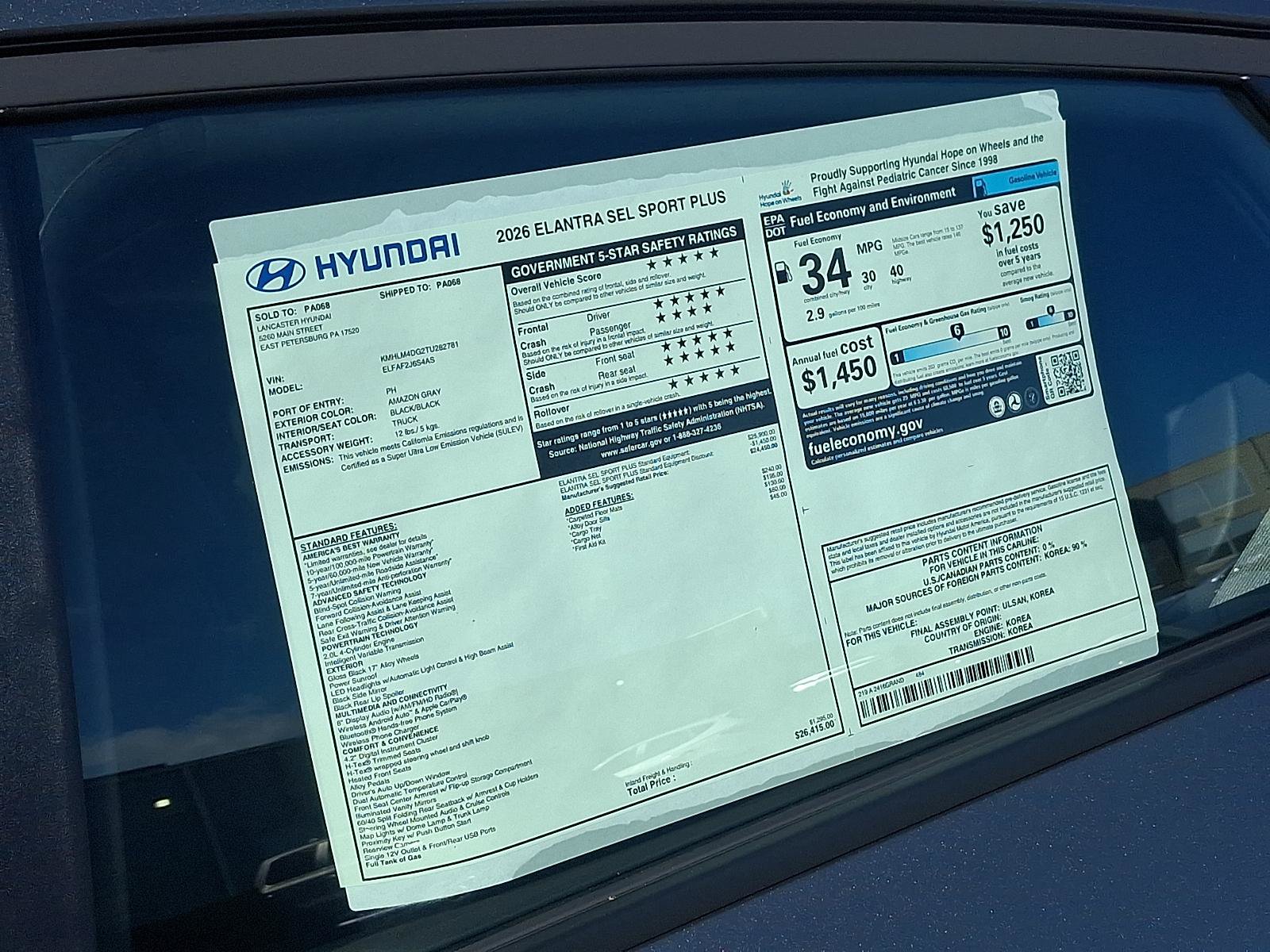 New 2026 Hyundai Elantra SEL Sport FWD image 18