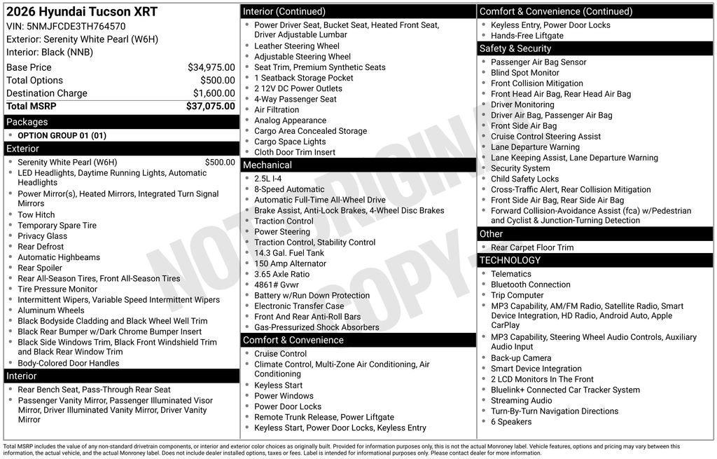 New 2026 Hyundai Tucson XRT AWD/4WD image 19