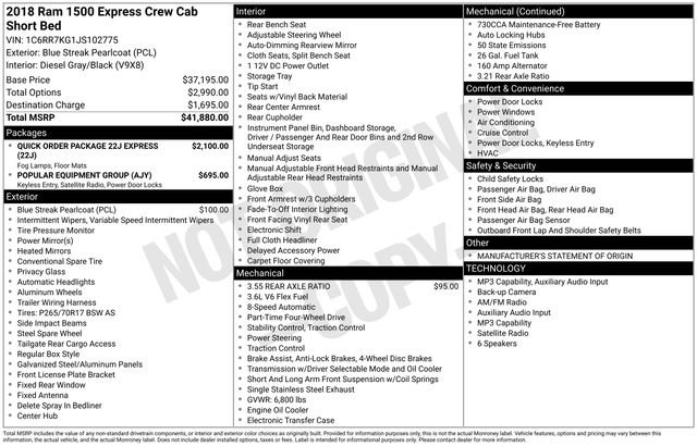 Used 2018 RAM 1500 Express AWD/4WD image 4