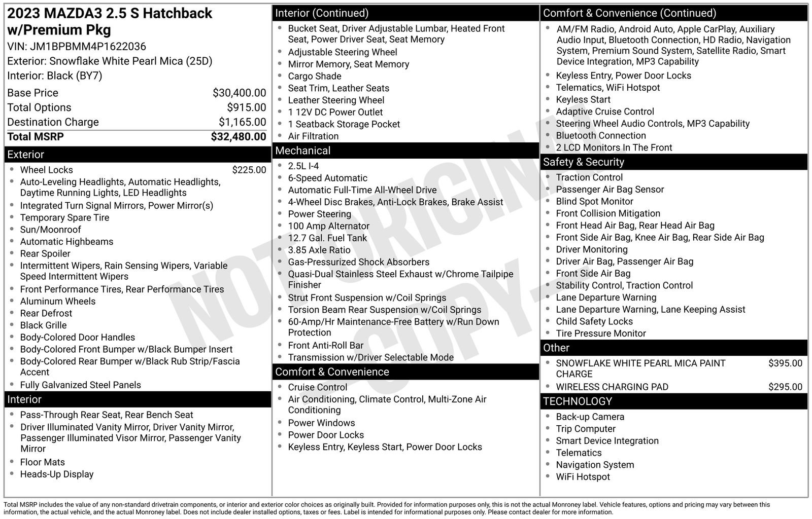 Certified 2023 MAZDA MAZDA3 s AWD/4WD image 25