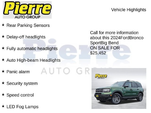 Used 2024 Ford Bronco Sport Big Bend w/ Convenience Package AWD/4WD image 23