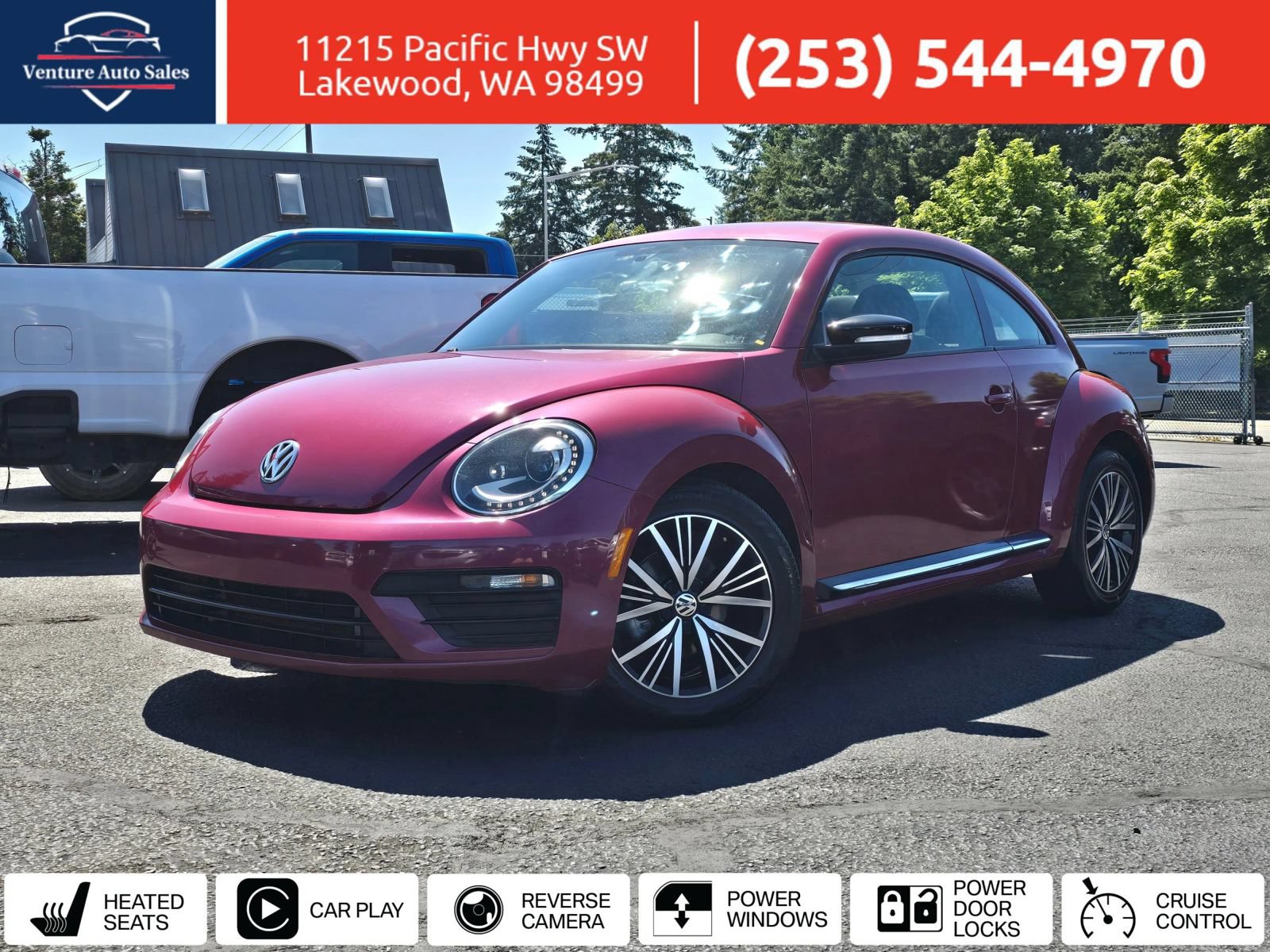 Used 2017 Volkswagen Beetle #PinkBeetle FWD image 1