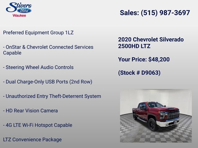 Used 2020 Chevrolet Silverado 2500 LTZ w/ LTZ Plus Package AWD/4WD image 40