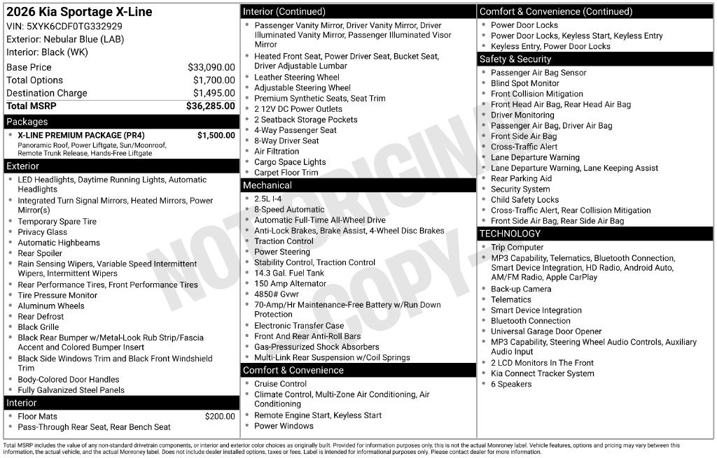 Used 2026 Kia Sportage X-Line w/ X-Line Premium Package AWD/4WD image 32