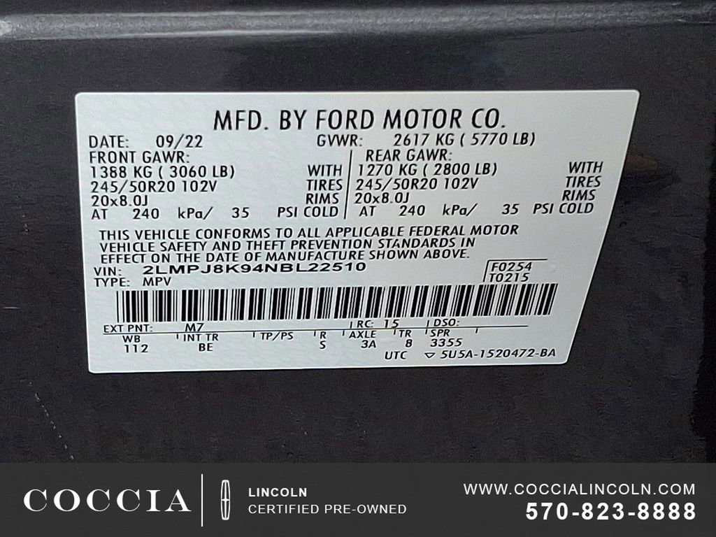 Used 2022 Lincoln Nautilus Reserve image 28