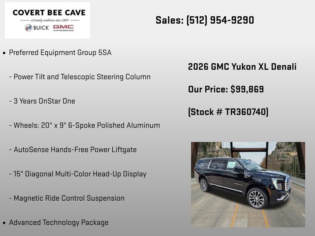 New 2026 GMC Yukon XL Denali w/ Denali Reserve Package AWD/4WD image 12