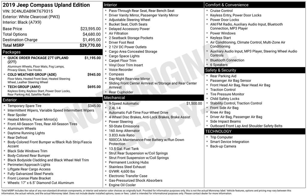 Used 2019 Jeep Compass Sport image 6