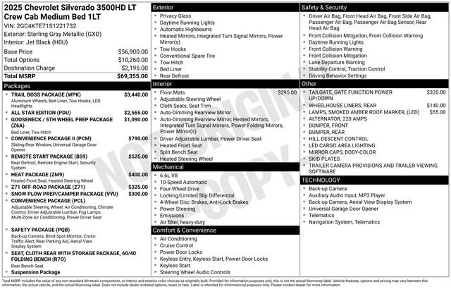 Certified 2025 Chevrolet Silverado 3500 LT w/ Trail Boss Package image 2