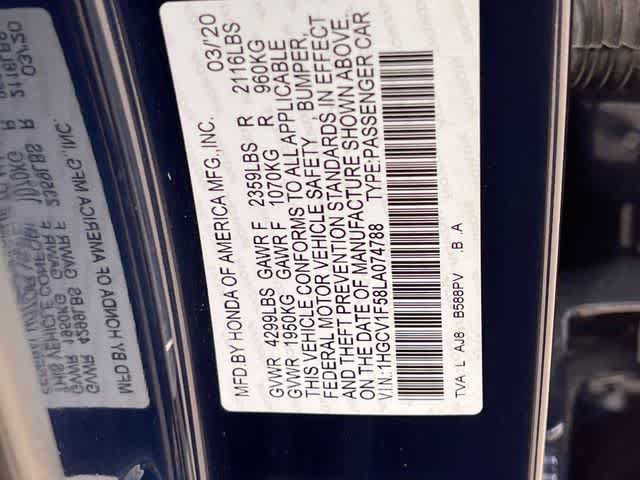 Certified 2020 Honda Accord EX-L image 22