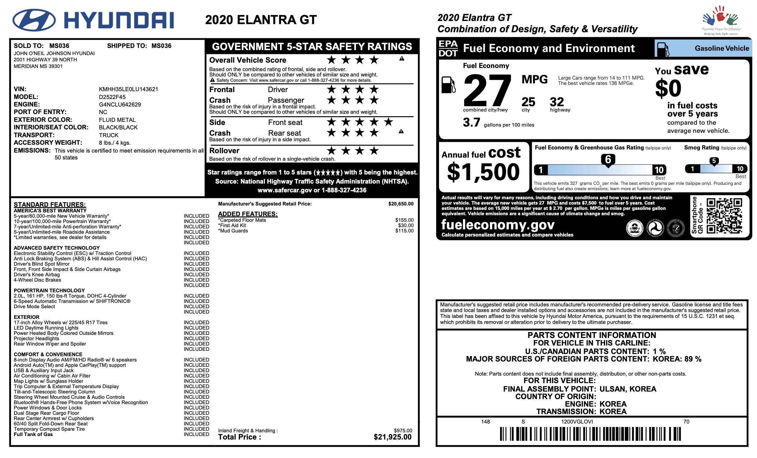 Used 2020 Hyundai Elantra GT image 2