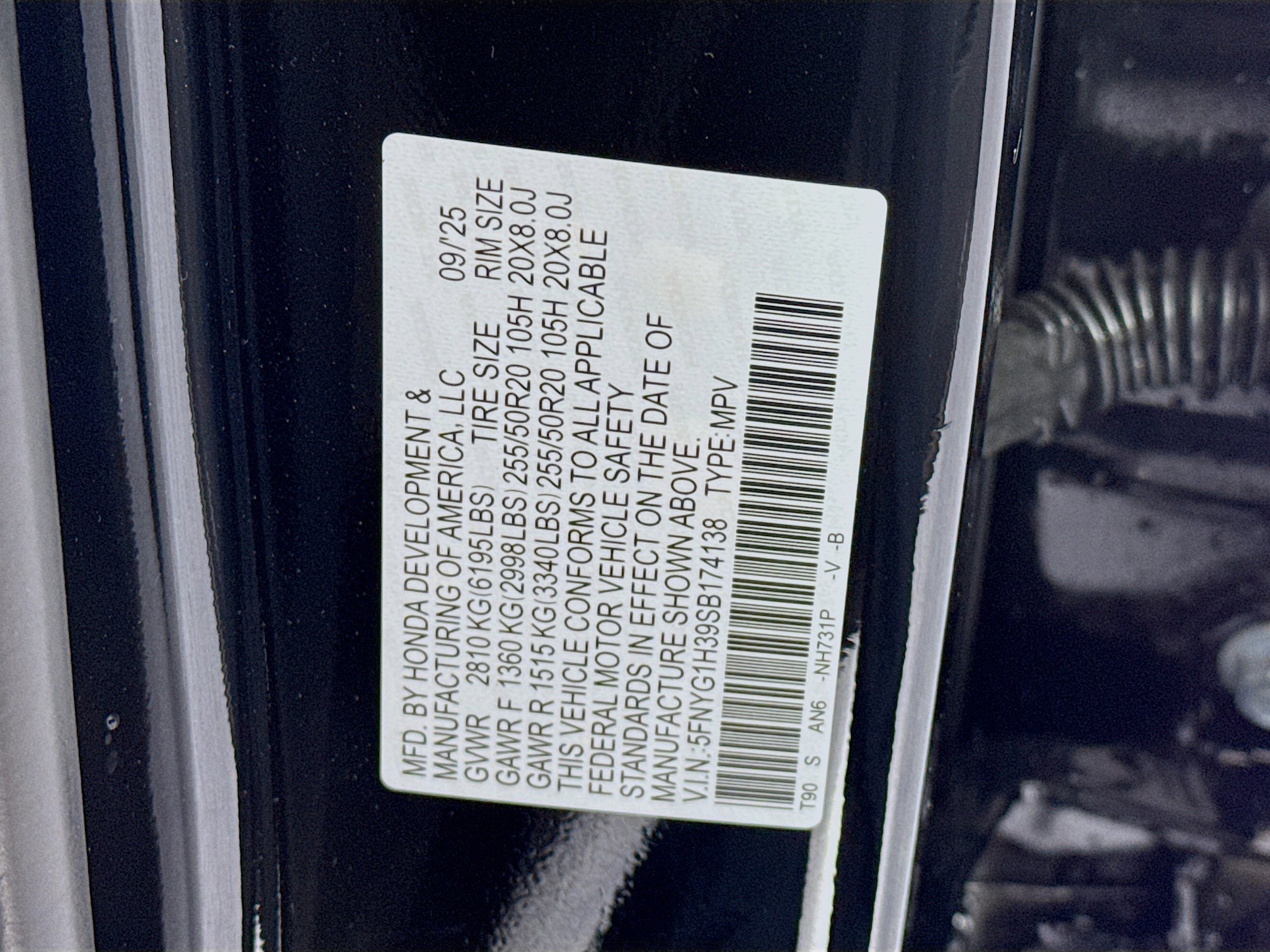 New 2025 Honda Pilot Sport image 32