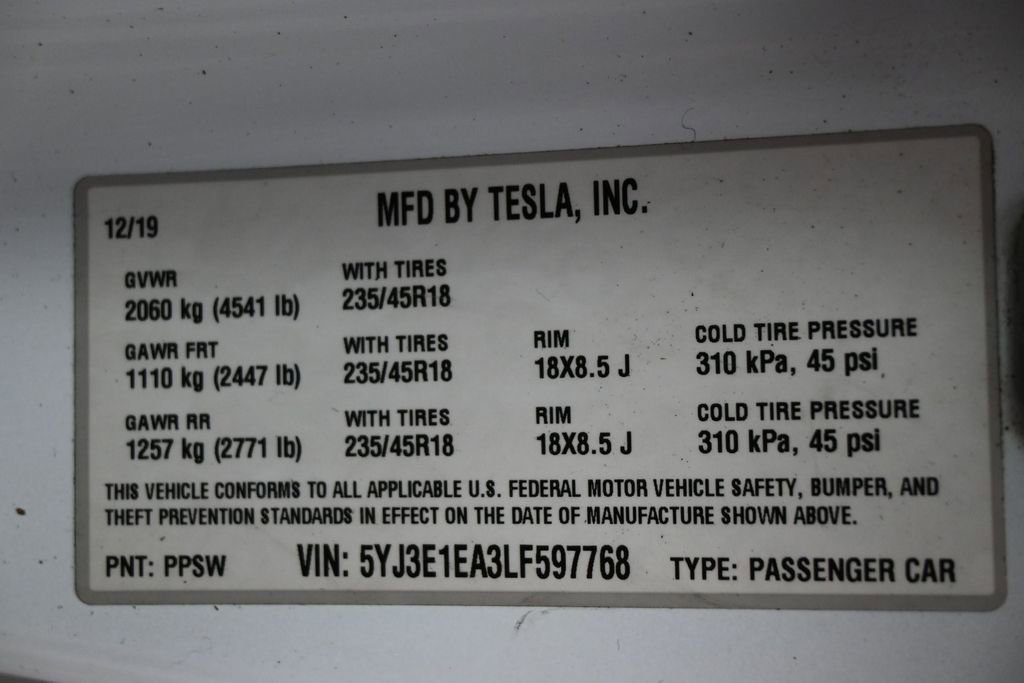 Used 2020 Tesla Model 3 Standard Range Plus RWD image 11