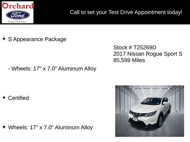 Used 2017 Nissan Rogue Sport S w/ S Appearance Package AWD/4WD image 7