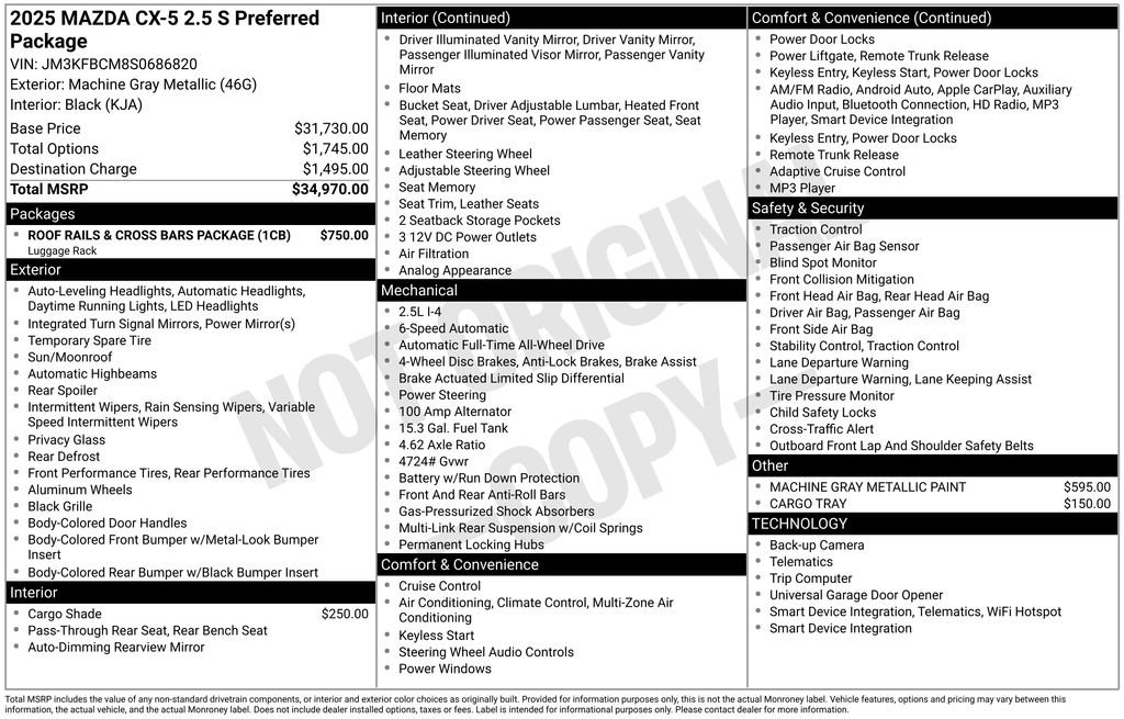 New 2025 MAZDA CX-5 AWD 2.5 S image 6