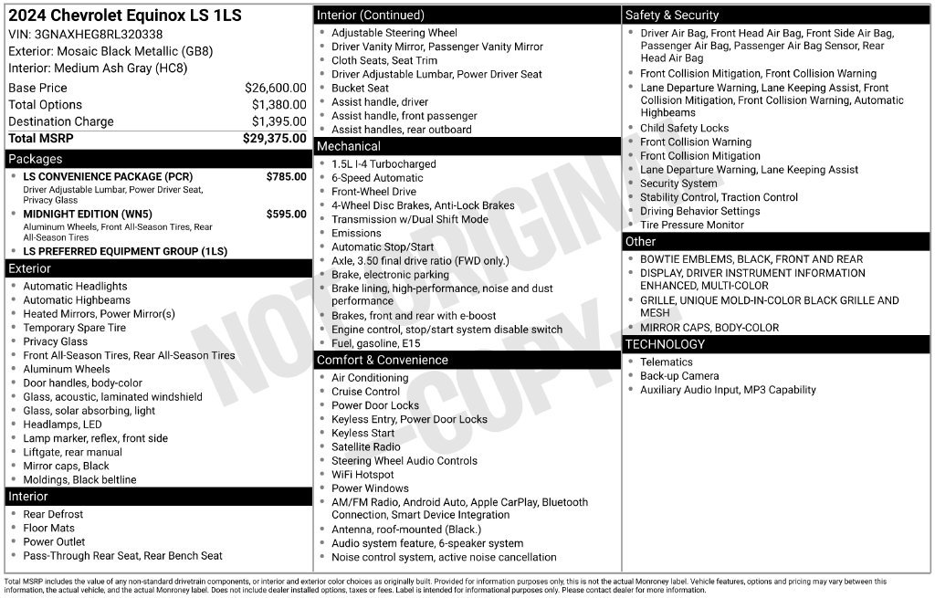Used 2024 Chevrolet Equinox LS w/ LS Convenience Package FWD image 5
