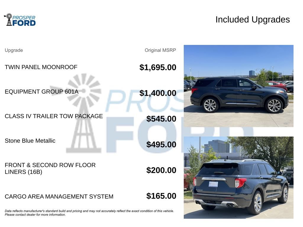 Used 2022 Ford Explorer Platinum w/ Equipment Group 601A RWD image 3