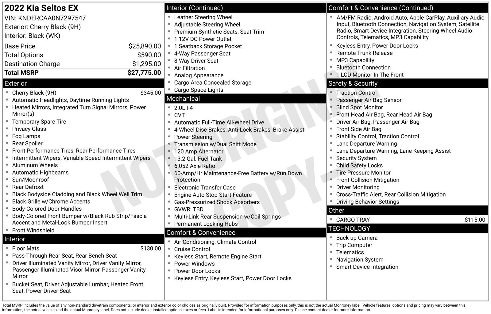 Used 2022 Kia Seltos EX image 14
