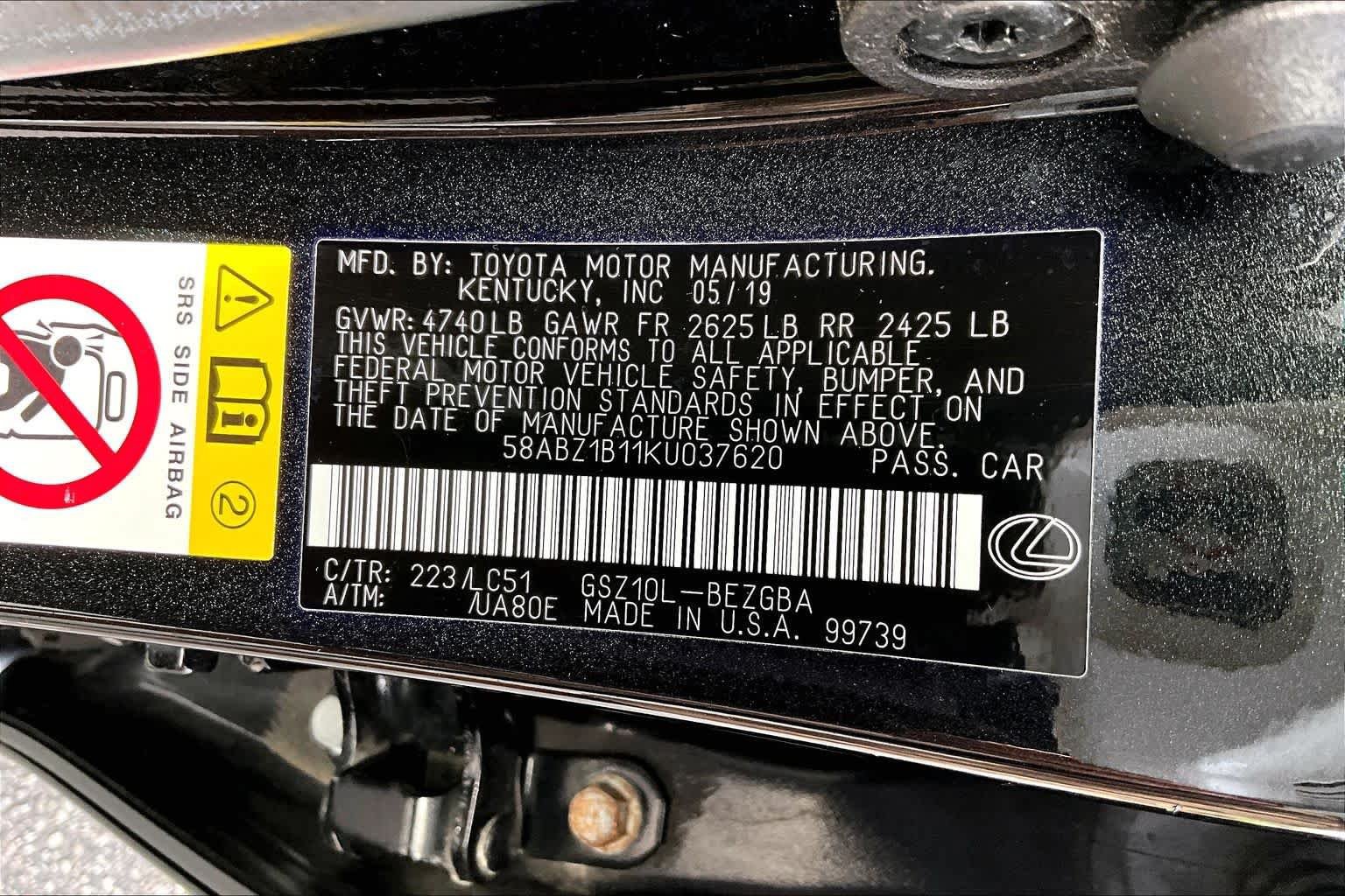 Used 2019 Lexus ES 350 Ultra Luxury w/ Accessory Package 2 FWD image 33