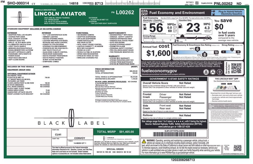 Used 2023 Lincoln Aviator Black Label Grand Touring image 64