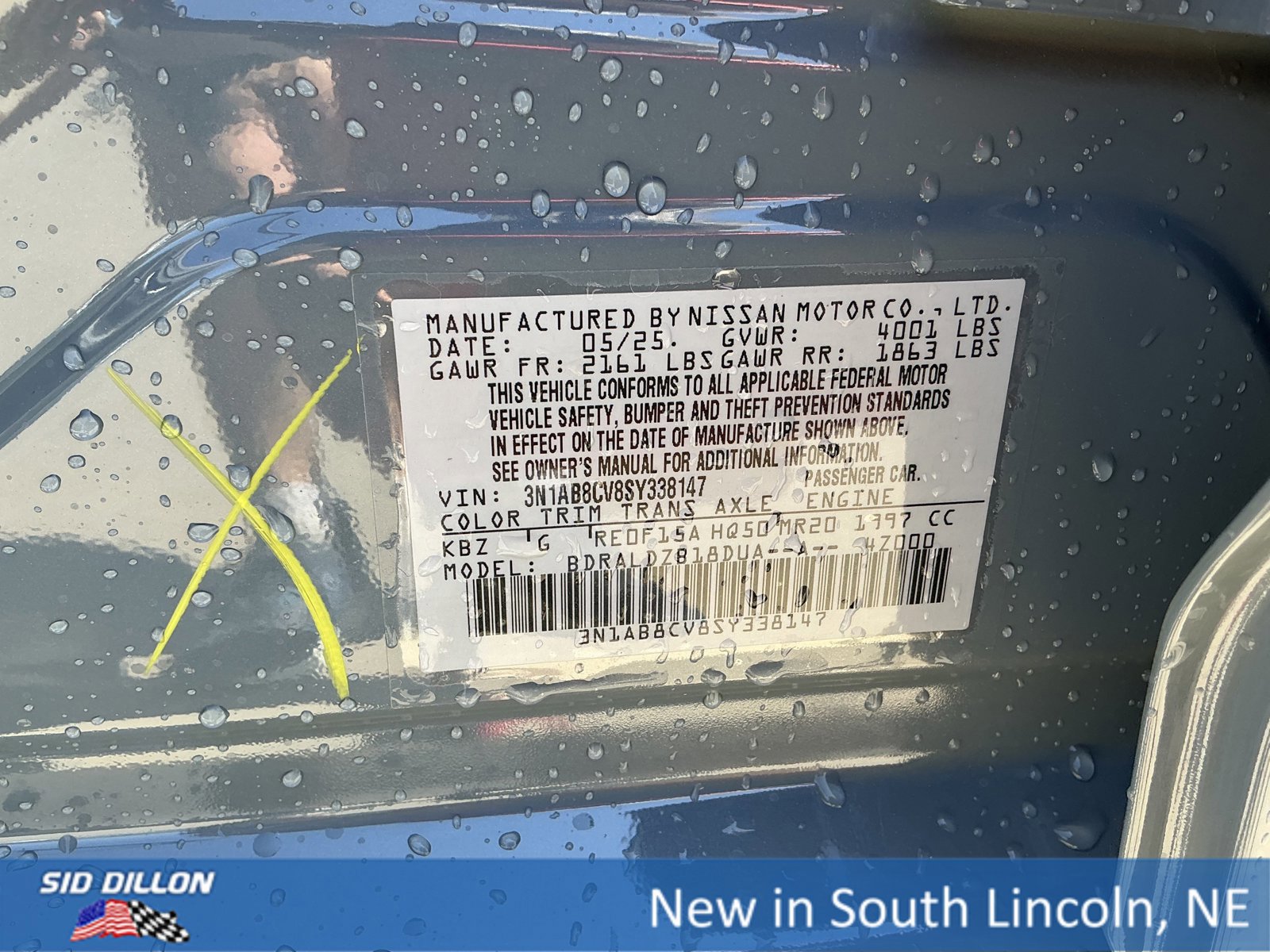 New 2025 Nissan Sentra SV w/ Trunk Package image 12