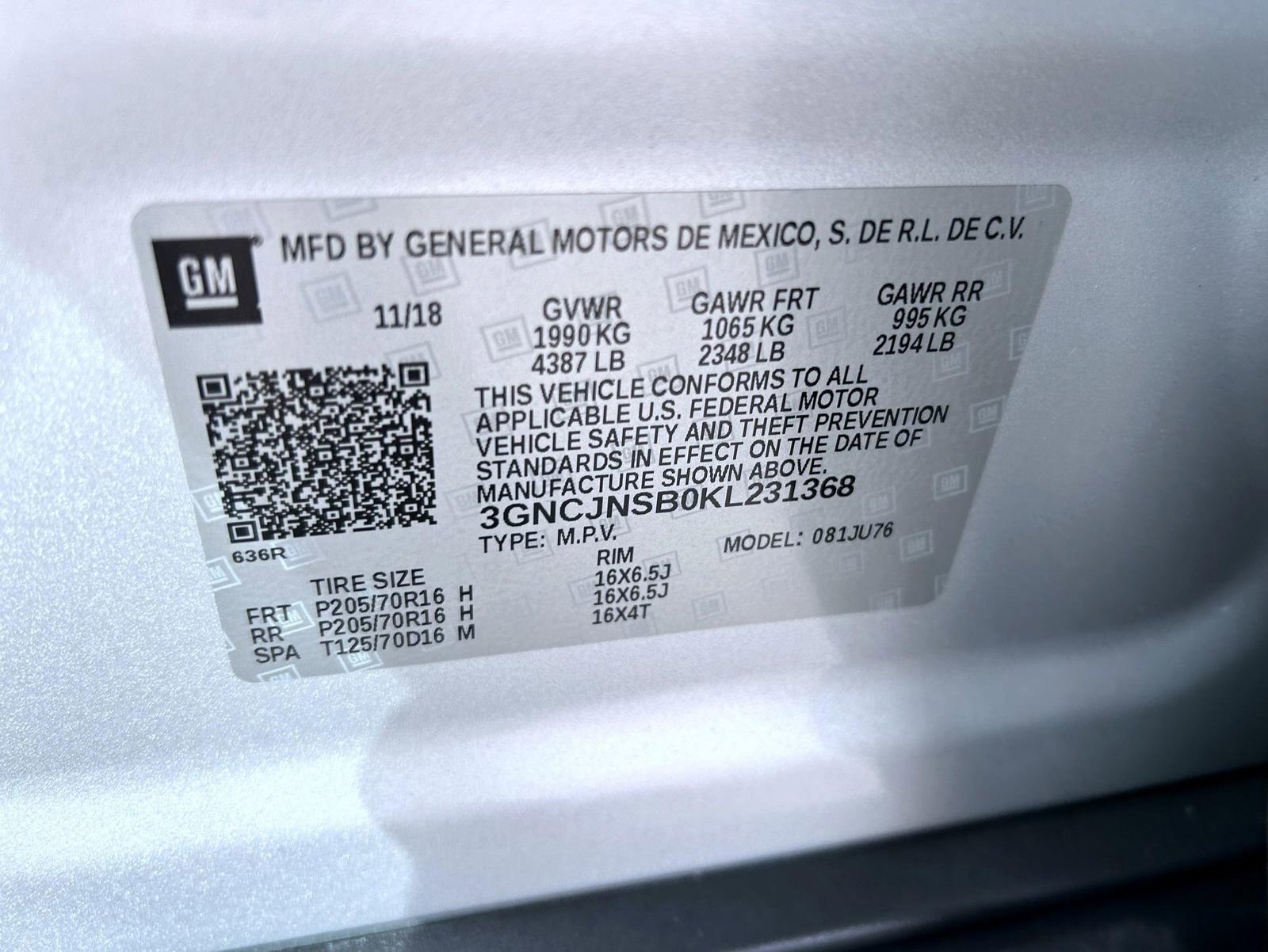 Certified 2019 Chevrolet Trax LS w/ Tint and Cruise Package AWD/4WD image 25