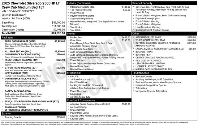 Certified 2025 Chevrolet Silverado 2500 LT w/ Trail Boss Package image 4