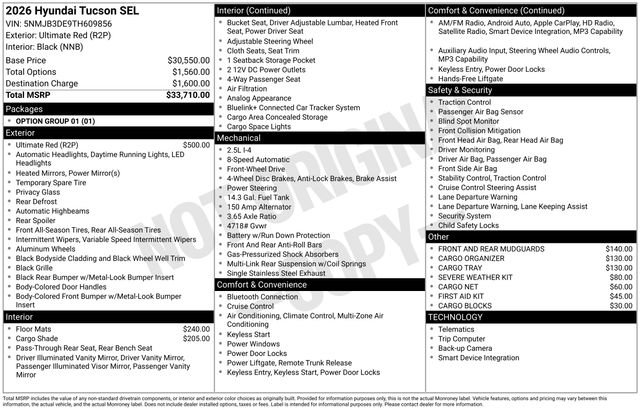 Certified 2026 Hyundai Tucson SEL image 7