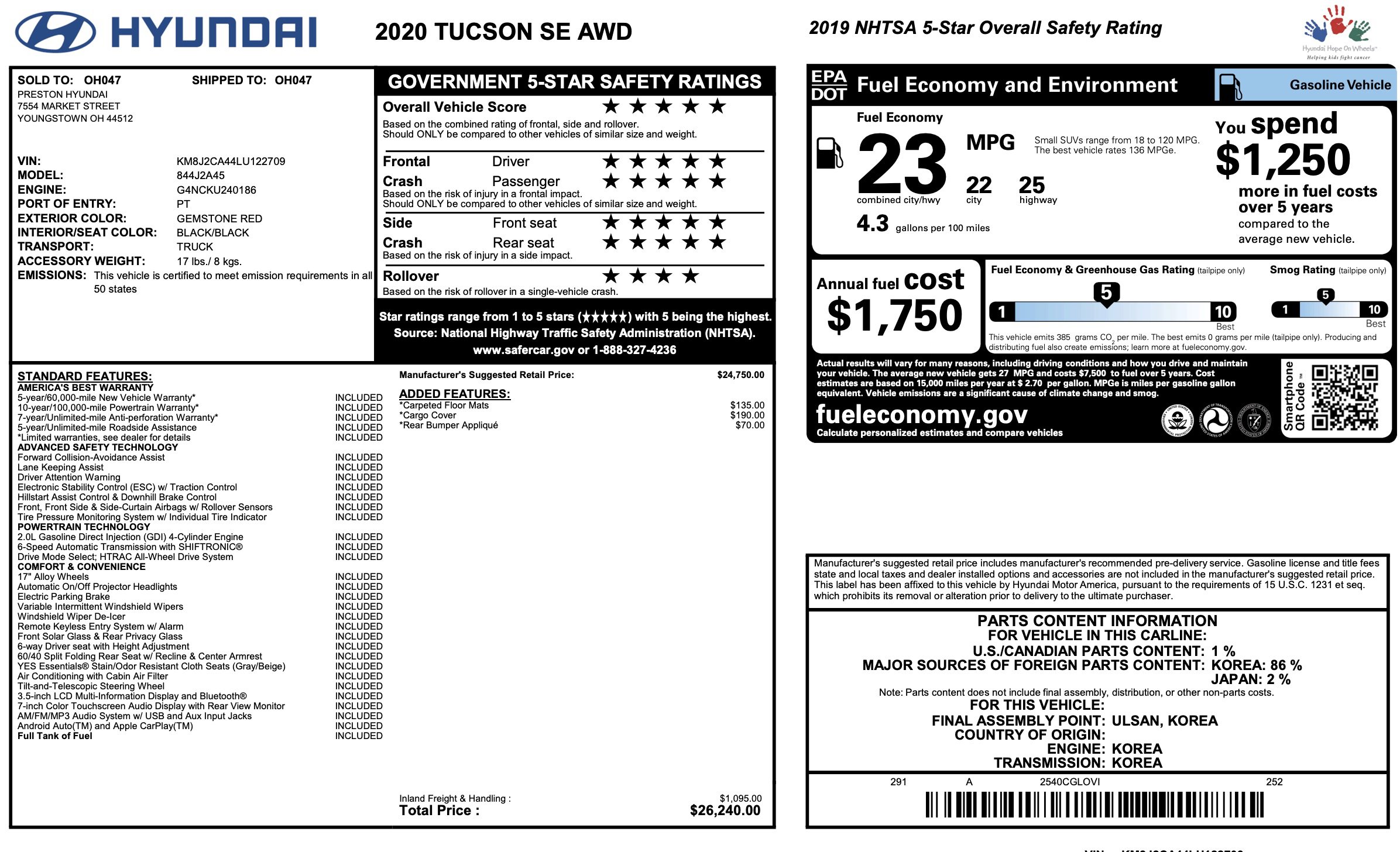 Used 2020 Hyundai Tucson SE image 2