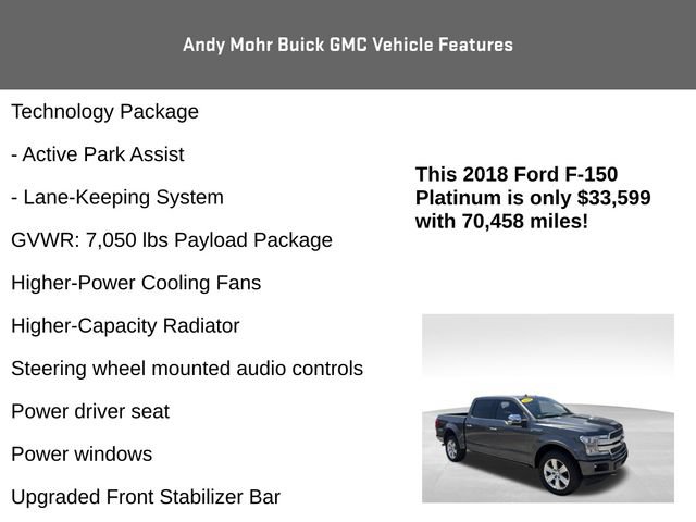 Used 2018 Ford F150 Platinum w/ Equipment Group 701A Luxury AWD/4WD image 16