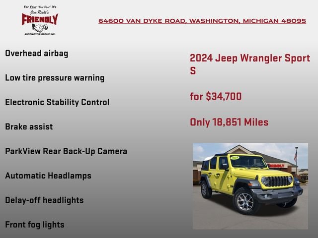 Used 2024 Jeep Wrangler Sport S image 30