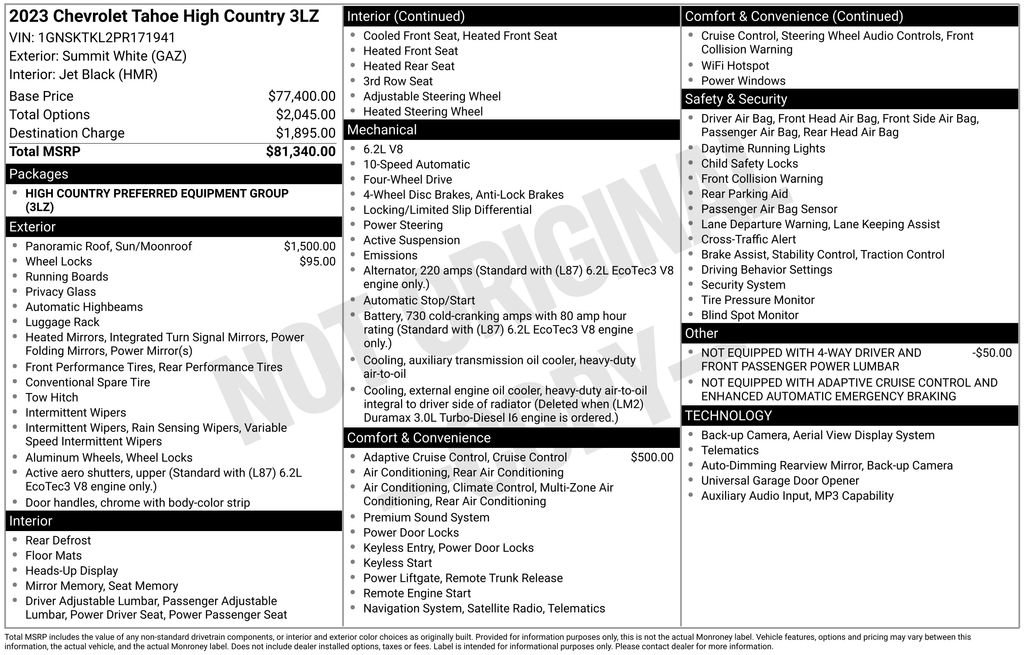 Used 2023 Chevrolet Tahoe High Country AWD/4WD image 32