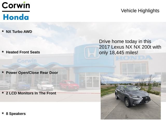 Used 2017 Lexus NX 200t AWD w/ Accessory Package image 7
