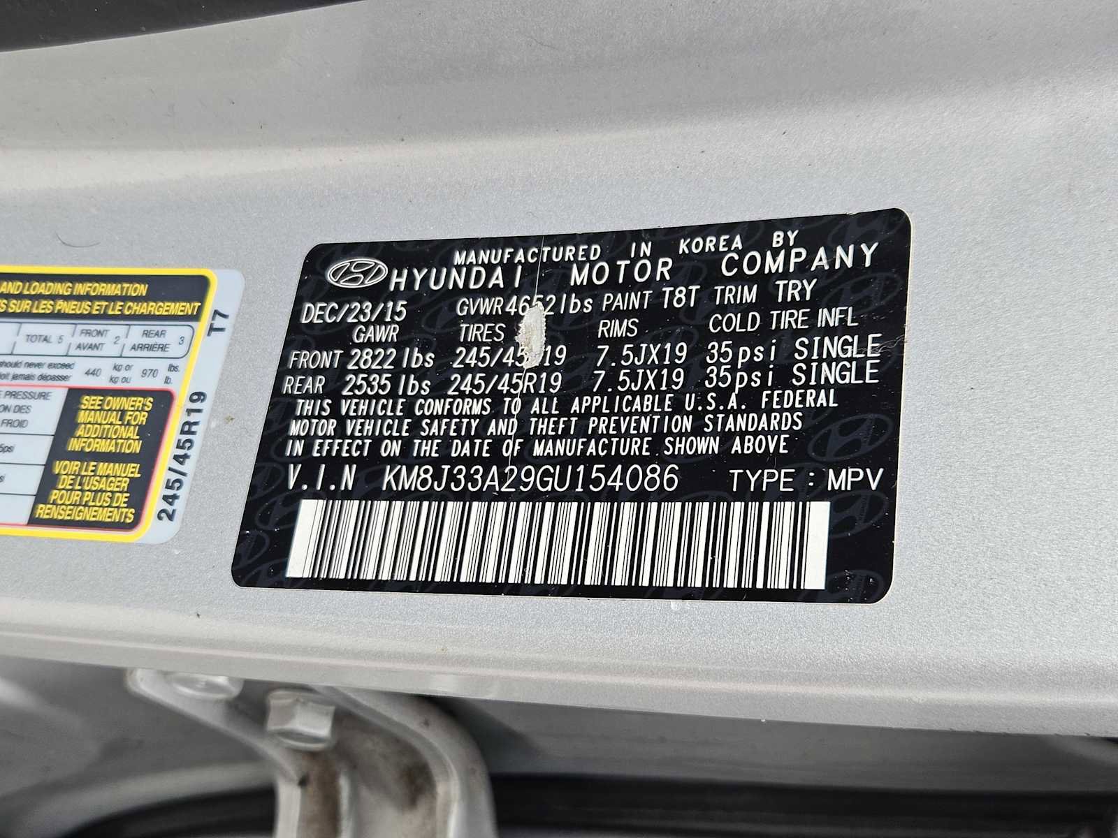 Used 2016 Hyundai Tucson Limited w/ Option Group 03 image 33