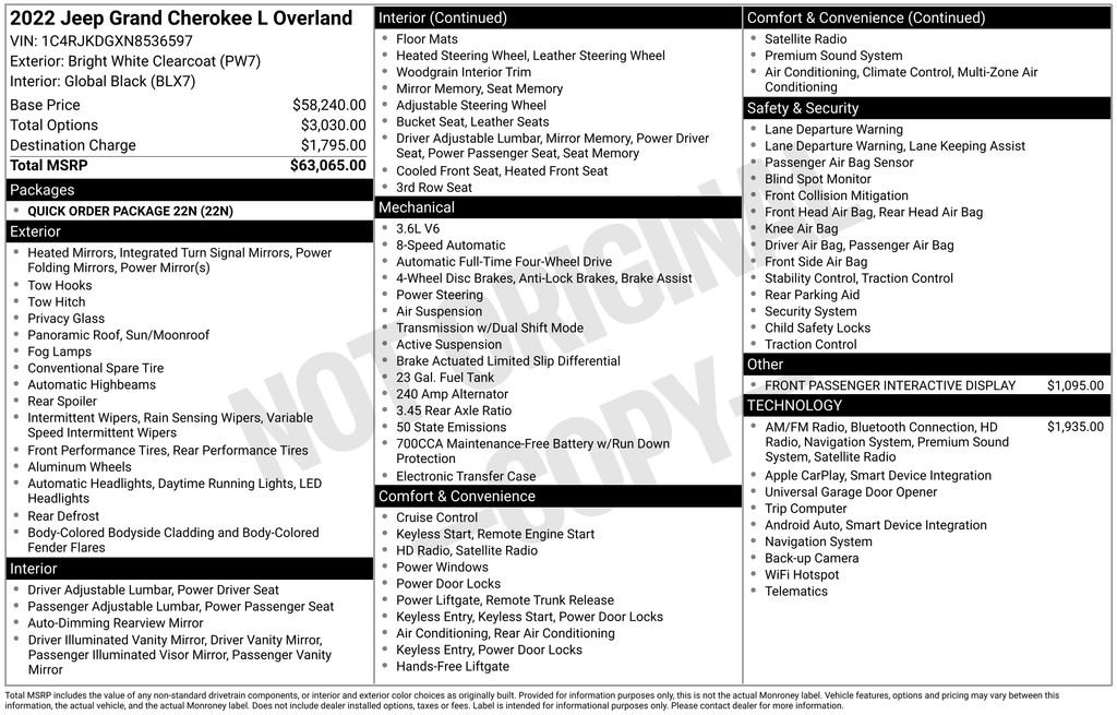 Used 2022 Jeep Grand Cherokee L Overland image 24