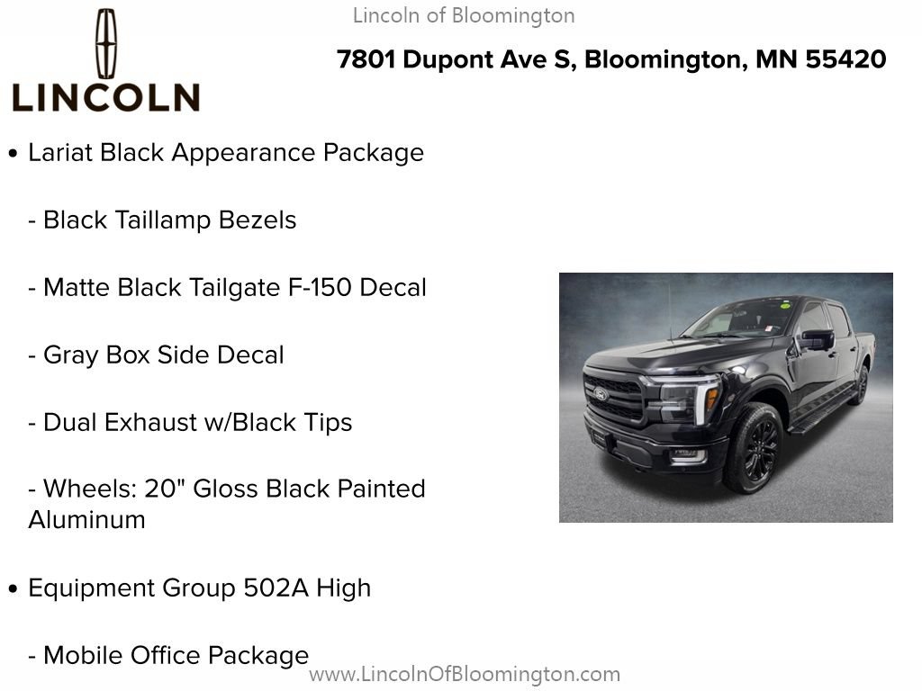 Used 2024 Ford F150 Lariat w/ Equipment Group 502A High AWD/4WD image 9