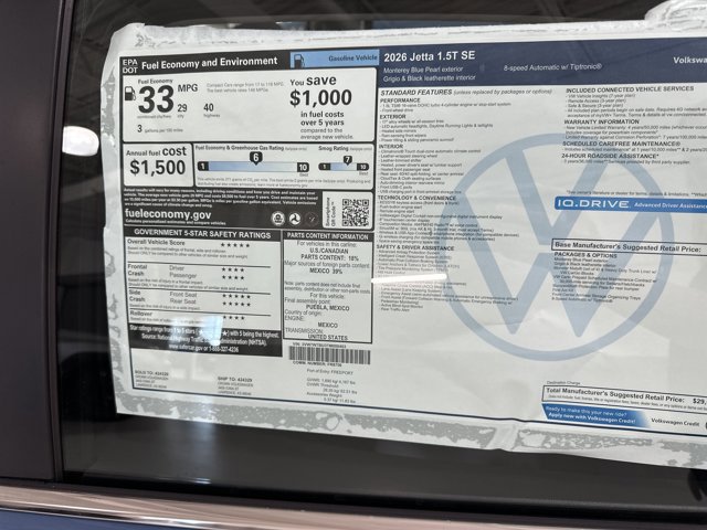 New 2026 Volkswagen Jetta SE image 40